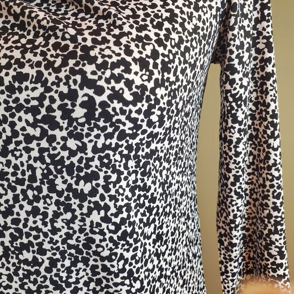 NWT Liz Claiborne SZ PS GRAND SPORTIF Women's Stretch Top Black White - Picture 4 of 9